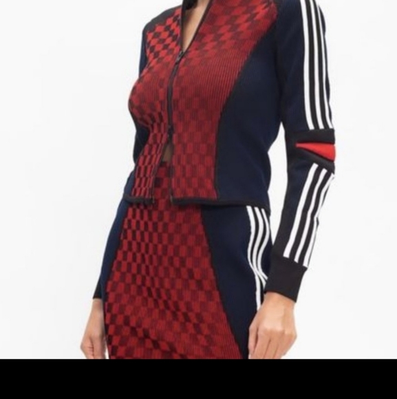 adidas Dresses & Skirts - Paolima Russo Addidas Red Black Knit Skirt XL New Tags NWT